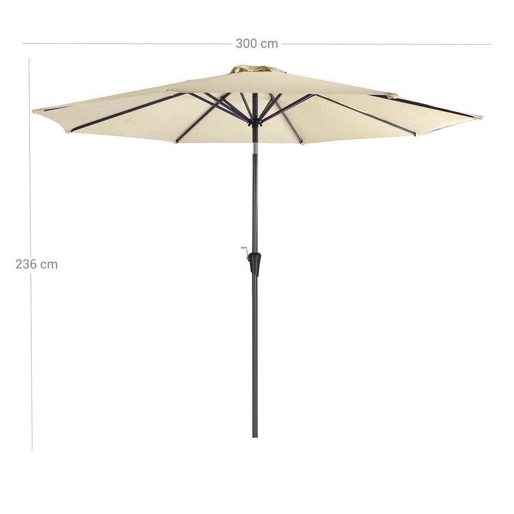 Parasol UPF 50+ - Kantelbaar - Ø 300 of 330 cm - De Vries Meubels