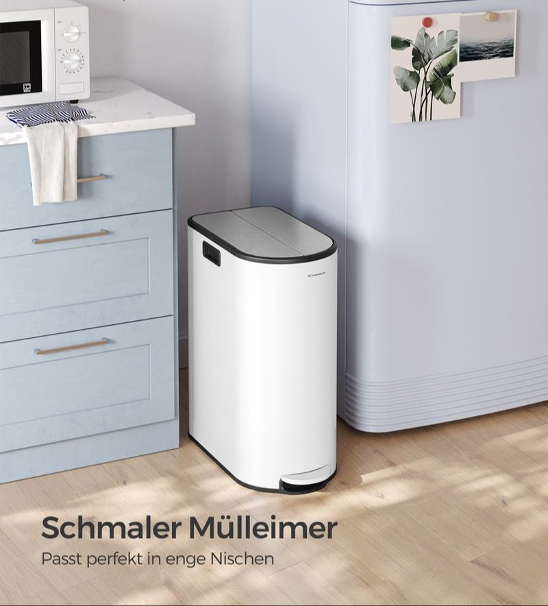 Pedaalemmer Met 2 Vakken 50L - Prullenbak - De Vries Meubels