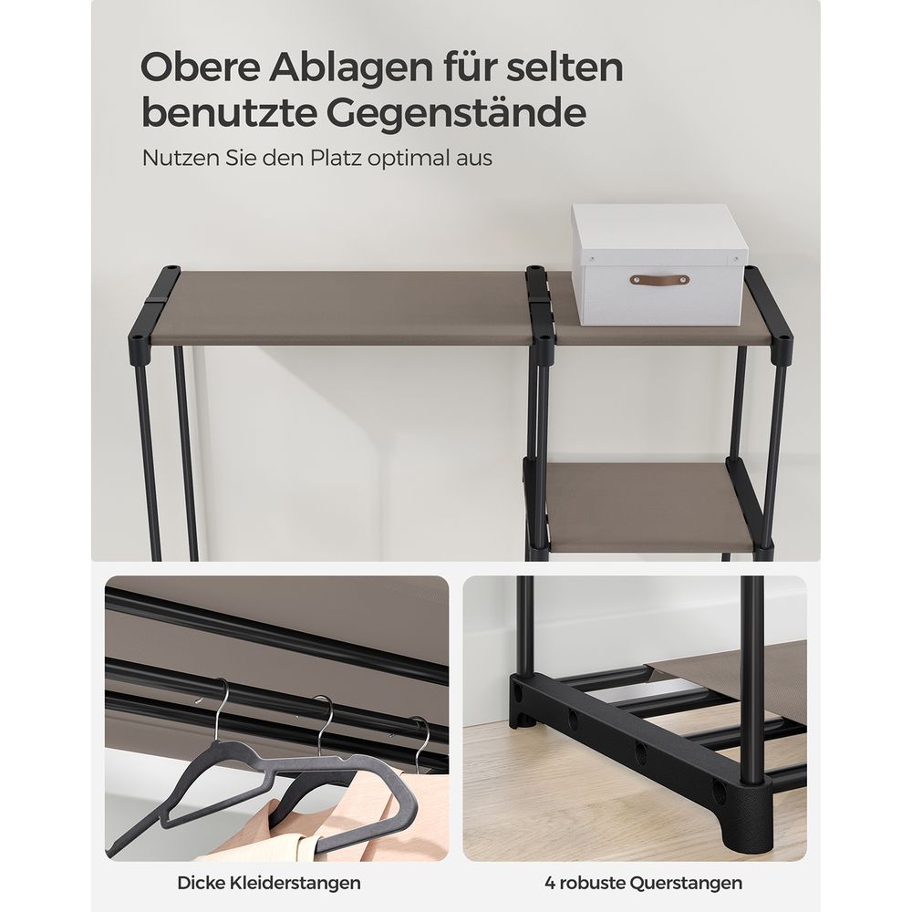 Praktische Stoffen Kledingkast met Kledingroedes & Planken - De Vries Meubels