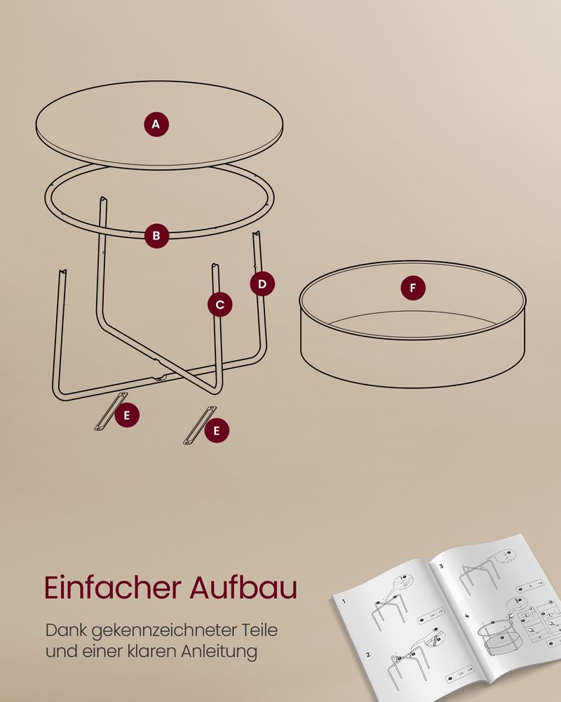 Ronde salontafel met opbergmand - Stijlvol en praktisch - De Vries Meubels