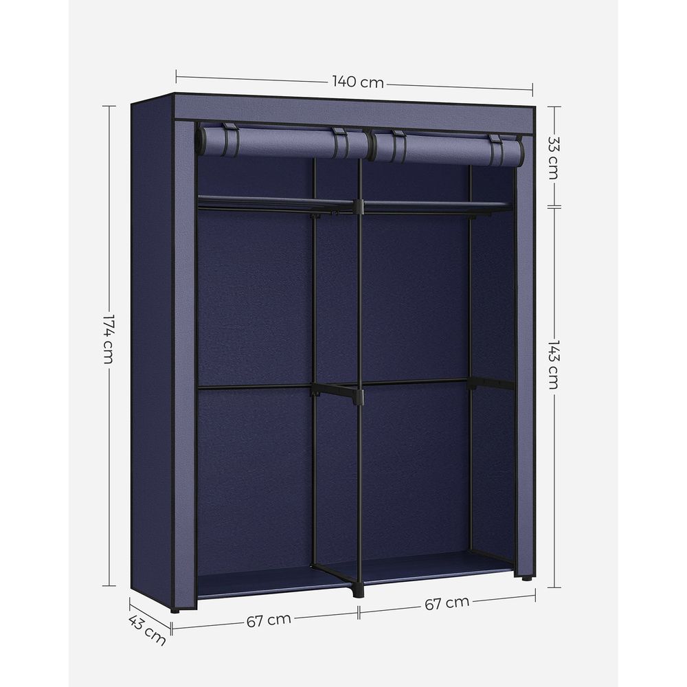 Ruime Stoffen Kledingkast met Beschermhoes en Kledingroedes - De Vries Meubels