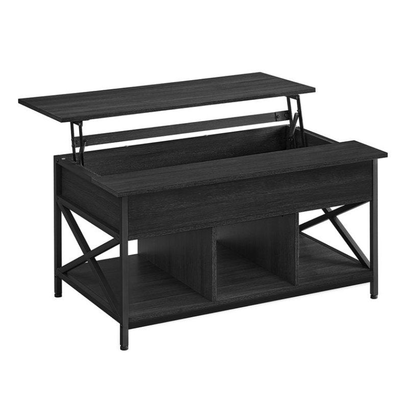 Salontafel met Opbergruimte - Blad in Hoogte Verstelbaar - Woonkamer Tafel - De Vries Meubels