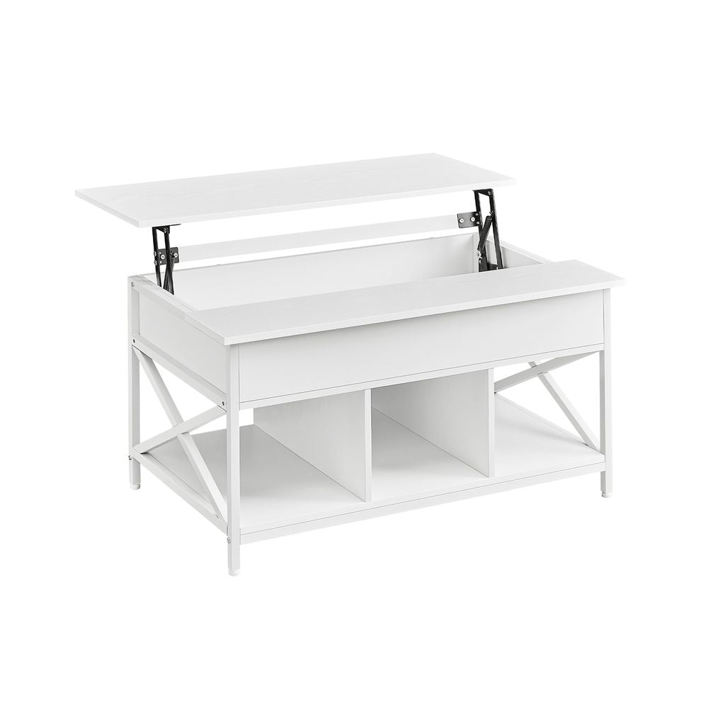 Salontafel met Opbergruimte - Blad in Hoogte Verstelbaar - Woonkamer Tafel - De Vries Meubels