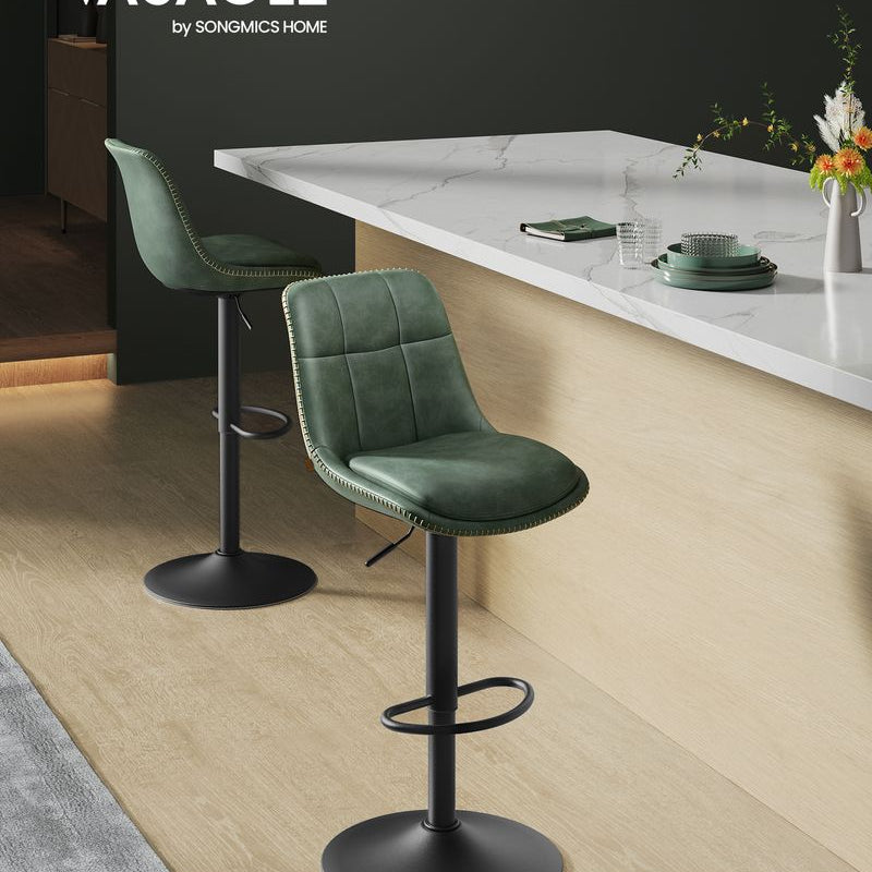 Set van 2 Barkrukken - Verstelbaar en 360° Draaibaar - Kunstleer - De Vries Meubels