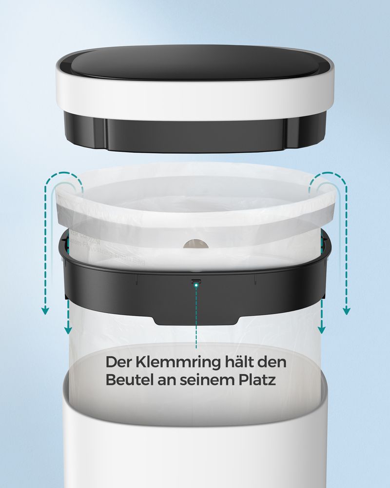 Slimme sensor Afvalemmer 50L - Prullenbak - Compact - De Vries Meubels