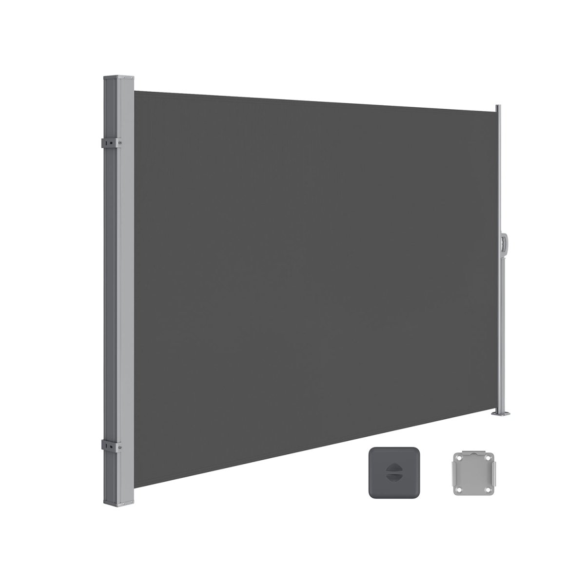 Tuinscherm - Uitschuifbaar Zijscherm - Balkonscherm - 180 x (300 - 350 - 400) cm - De Vries Meubels