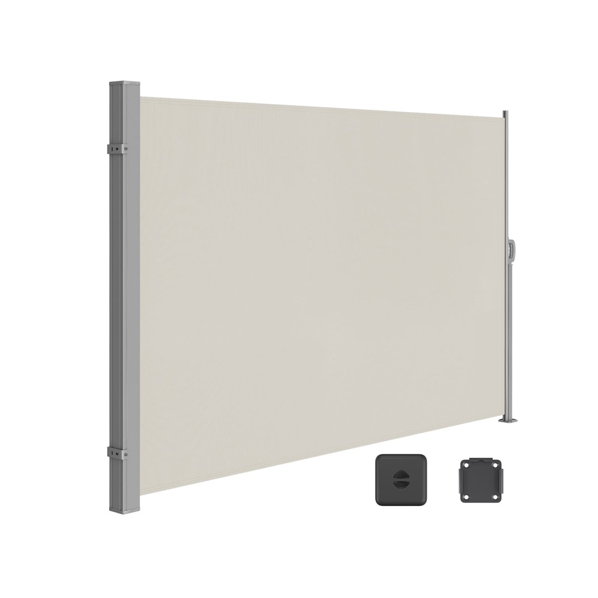 Tuinscherm - Uitschuifbaar Zijscherm - Balkonscherm - 180 x (300 - 350 - 400) cm - De Vries Meubels