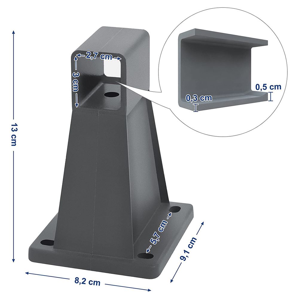 Wandhouder voor Tuinscherm - Wandmontage - De Vries Meubels