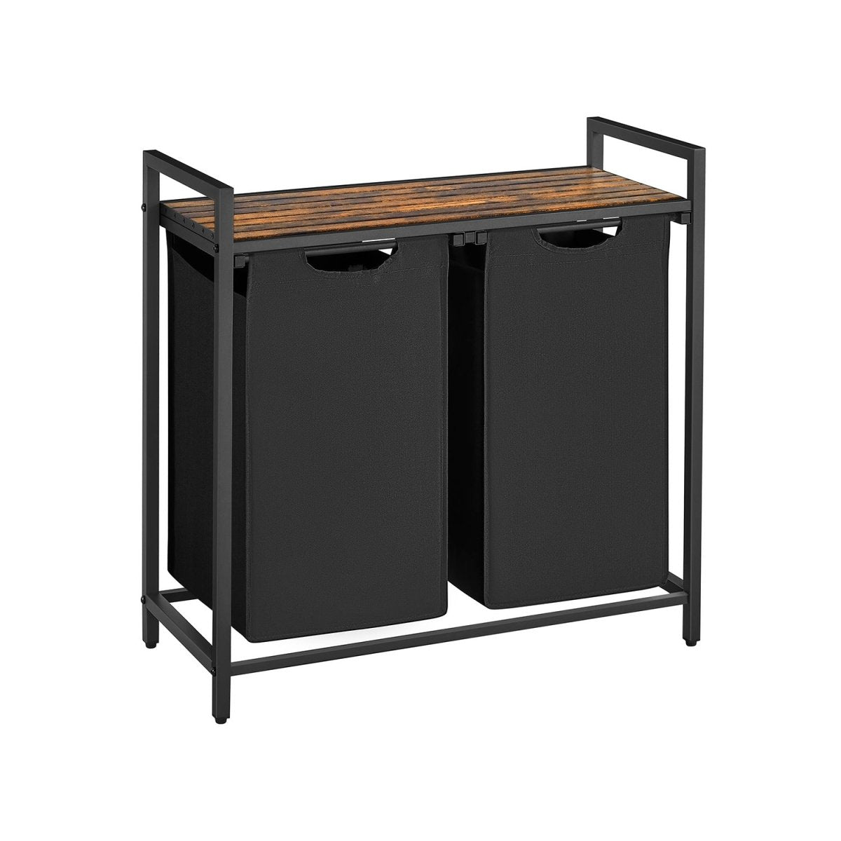 Wasmand - Mand met 2 Vakken - 2 Afneembare Zakken - De Vries Meubels