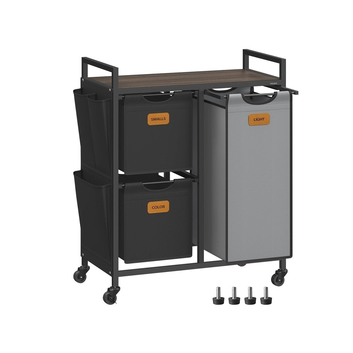 Wasmand Wagen - Waswagen - Wasmand op Wieltjes - De Vries Meubels