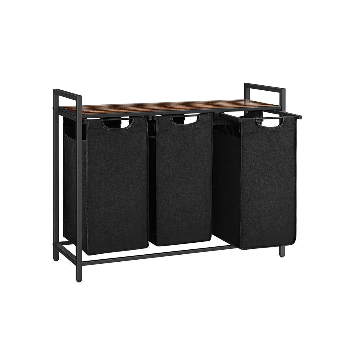 Wassorteerder met Handige Wasmanden - Wastrolley met Opbergrek - Praktische Organizer voor de Wasruimte - De Vries Meubels