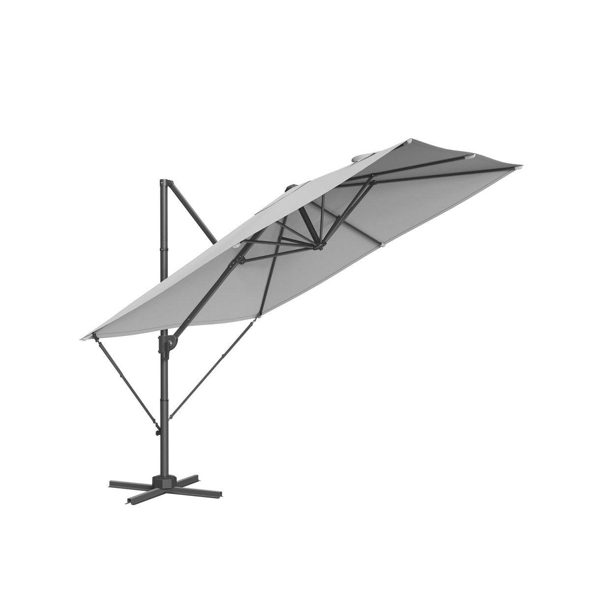 Zweefparasol 270 x 270 cm - Compleet Verstelbaar en 360° draaibaar - De Vries Meubels