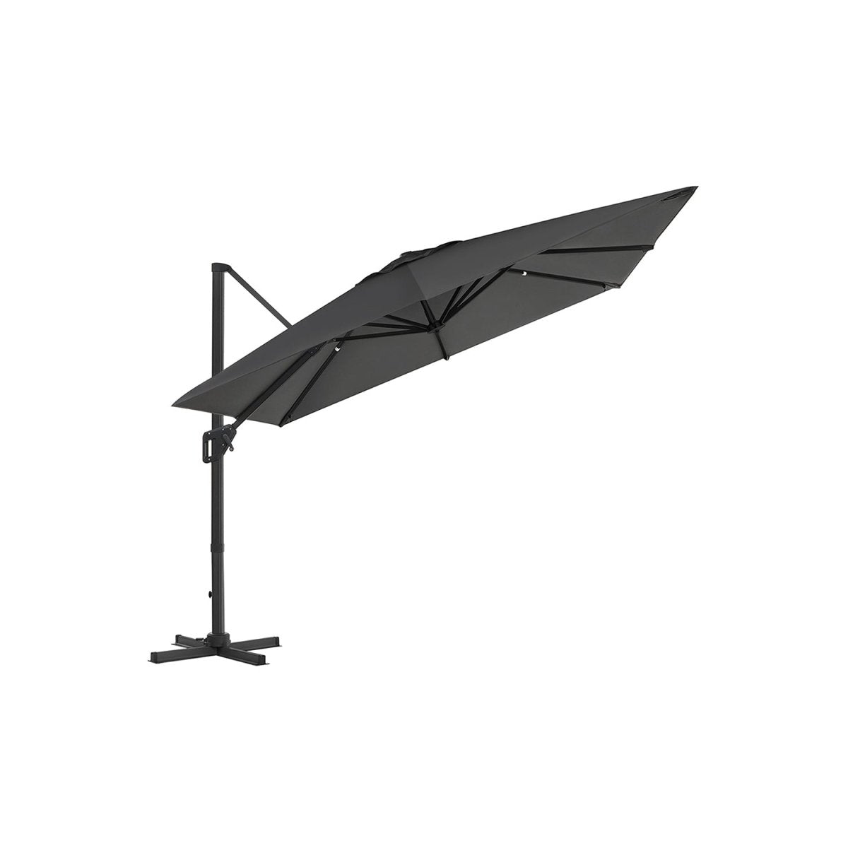 Zweefparasol 290 x 290 cm - Compleet Verstelbaar - Kantelbaar en 360° Draaifunctie - De Vries Meubels
