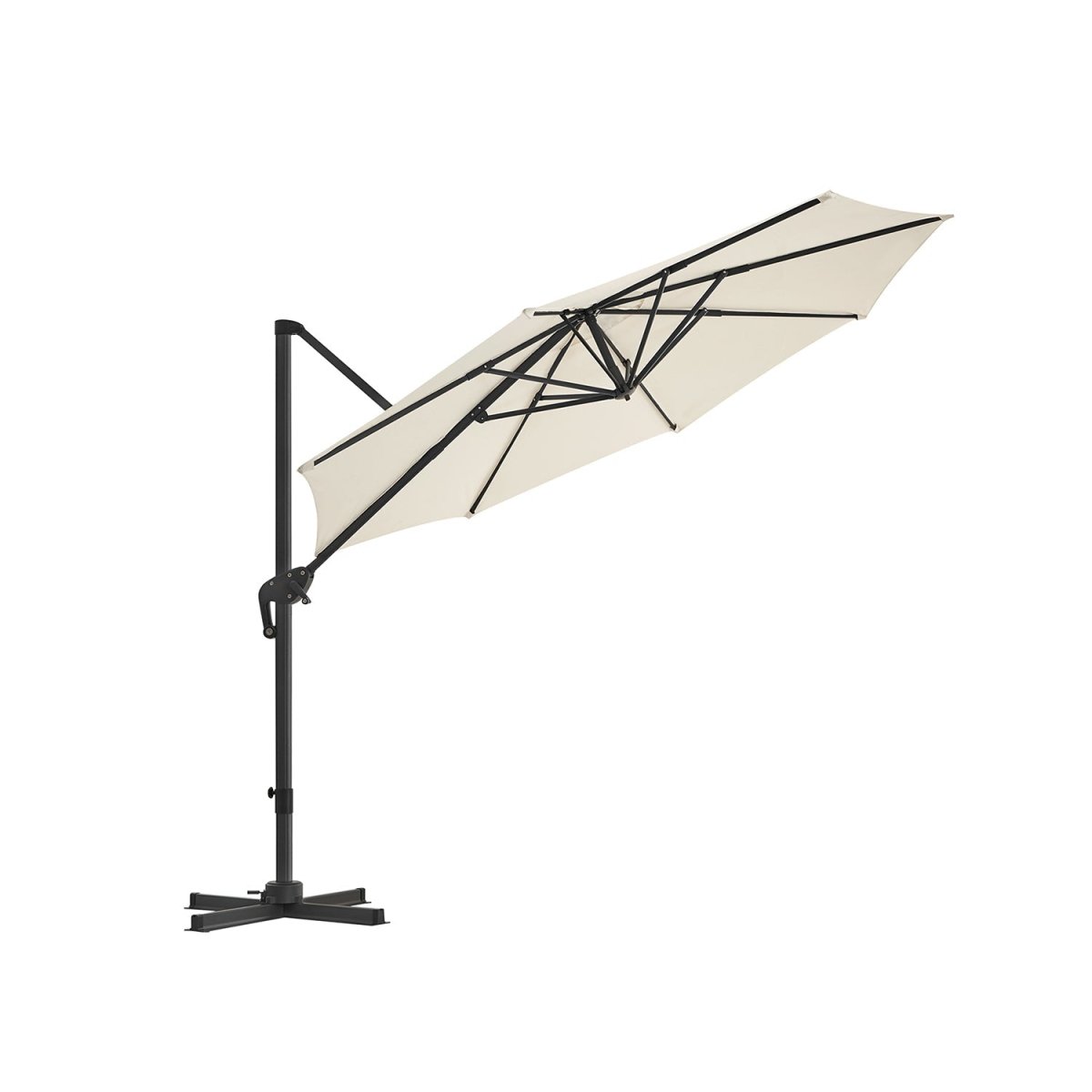 Zweefparasol Ø300 cm – Verstelbaar & UV - bescherming - 360° draaibaar - De Vries Meubels