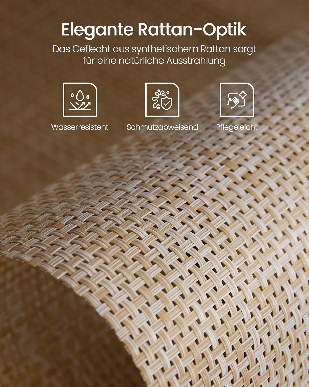 Close-up van het synthetisch rotan vlechtwerk