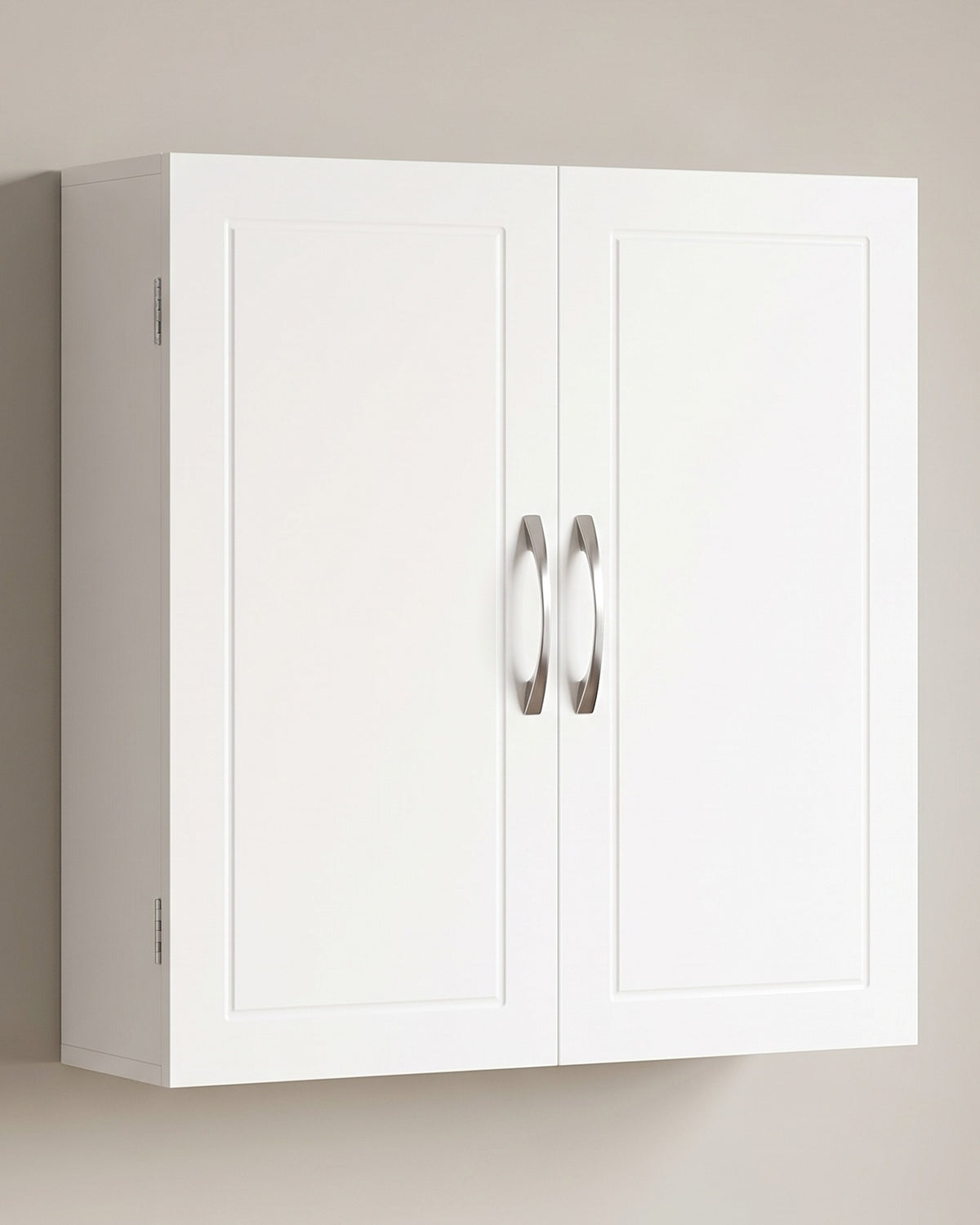 Hangkast voor de Badkamer met 2 Deuren – 2 Verstelbare Planken – Magneetsluiting – 60 x 18 x 60 cm