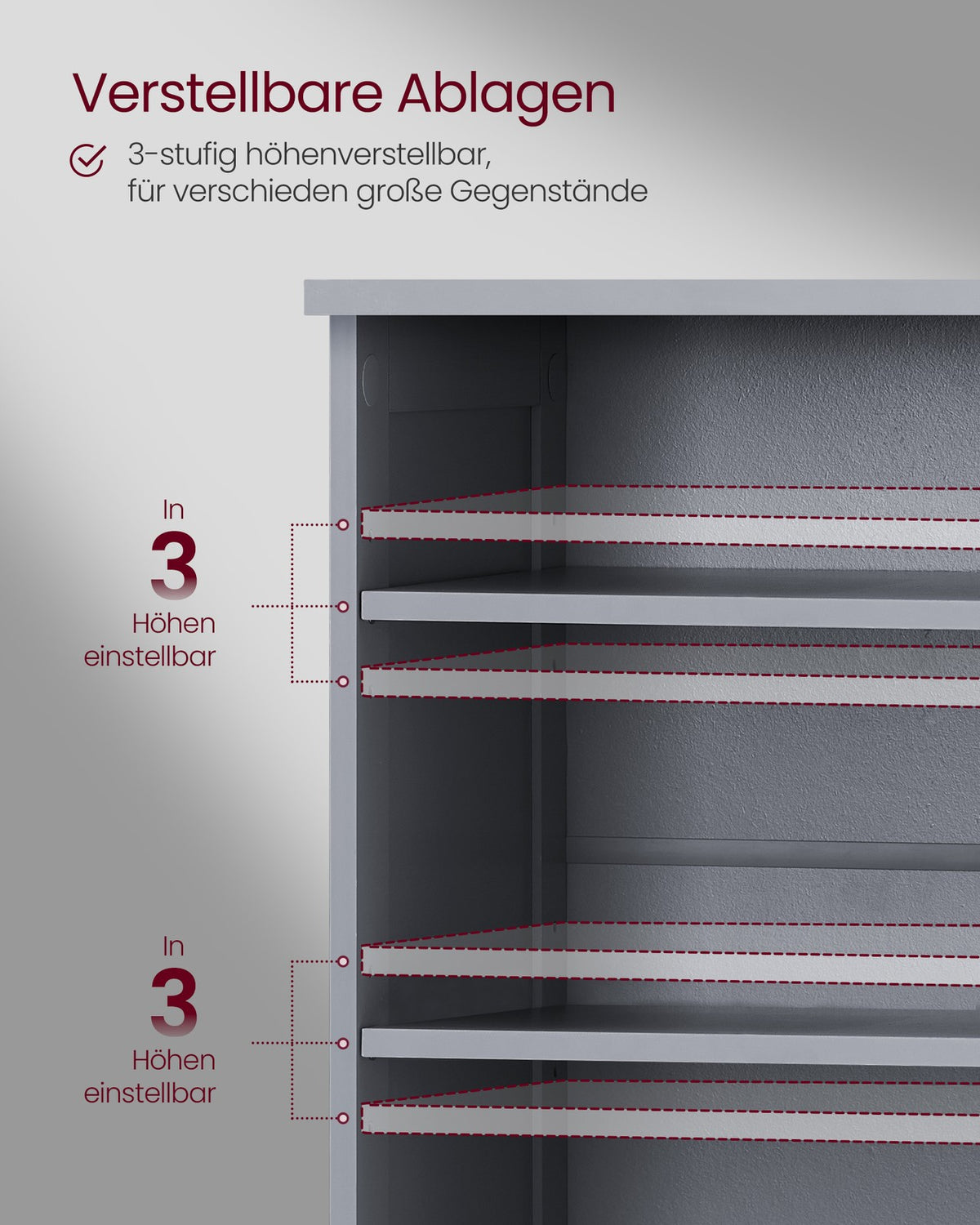 Wastafelonderkast – 2 Deuren & Open Vakken – Verstelbare Planken – Sifonuitsparing – 90 x 30 x 60 cm