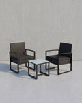 Stijlvol Balkonset met Rattanlook - Tuinset - Tuinstoelen met tafeltje