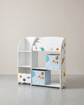 Kast voor Kinderkamer met 3 Planken en Stoffen Lades
