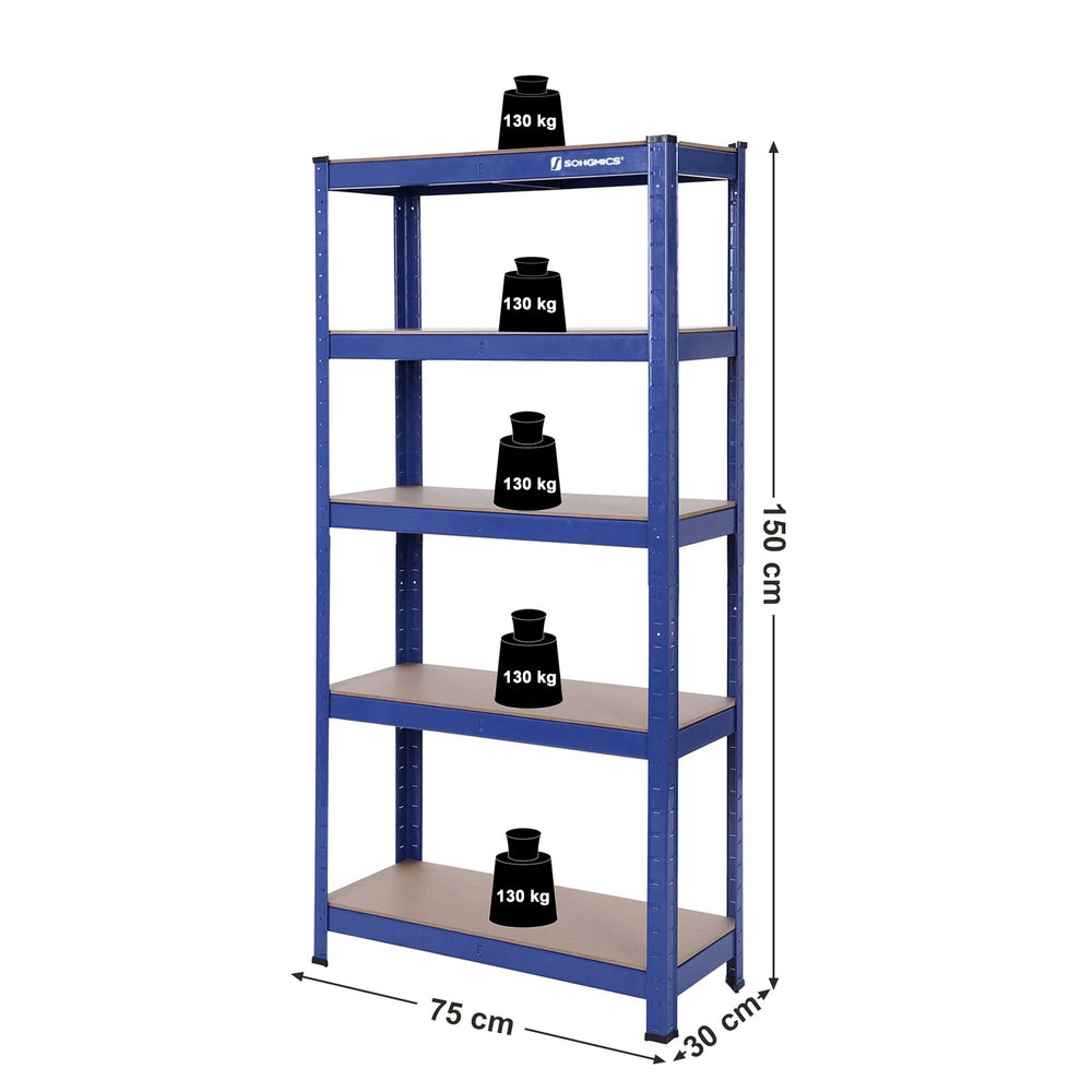 Stellingkast / Opbergrek – Verstelbare Planken – tot 120 kg per Plank – Stalen Frame voor Keuken, Garage & Berging