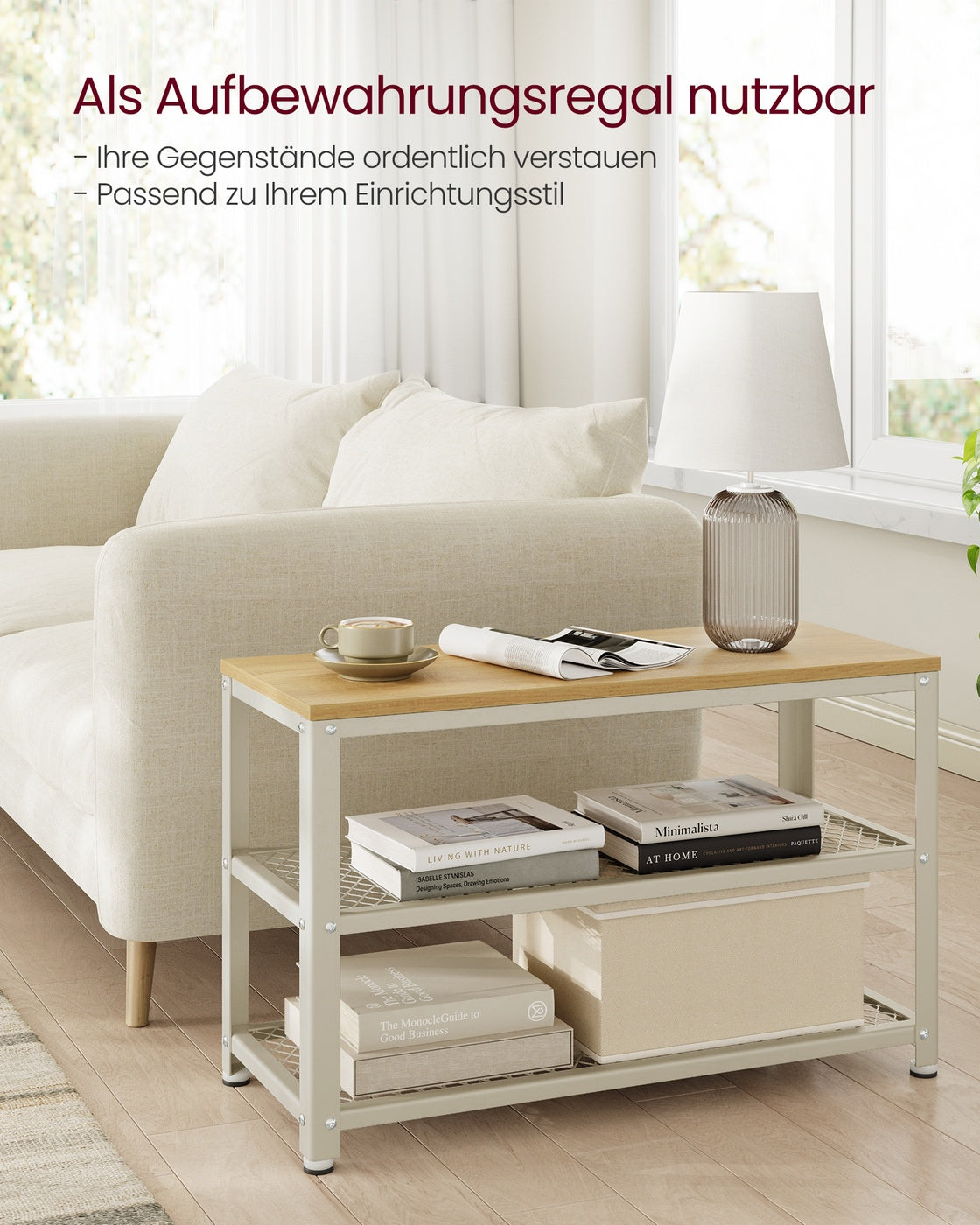 Schoenenbank met 2 Gaasplanken – Zitbank tot 90 kg – Stalen Frame & Verstelbare Voetjes – 73 cm