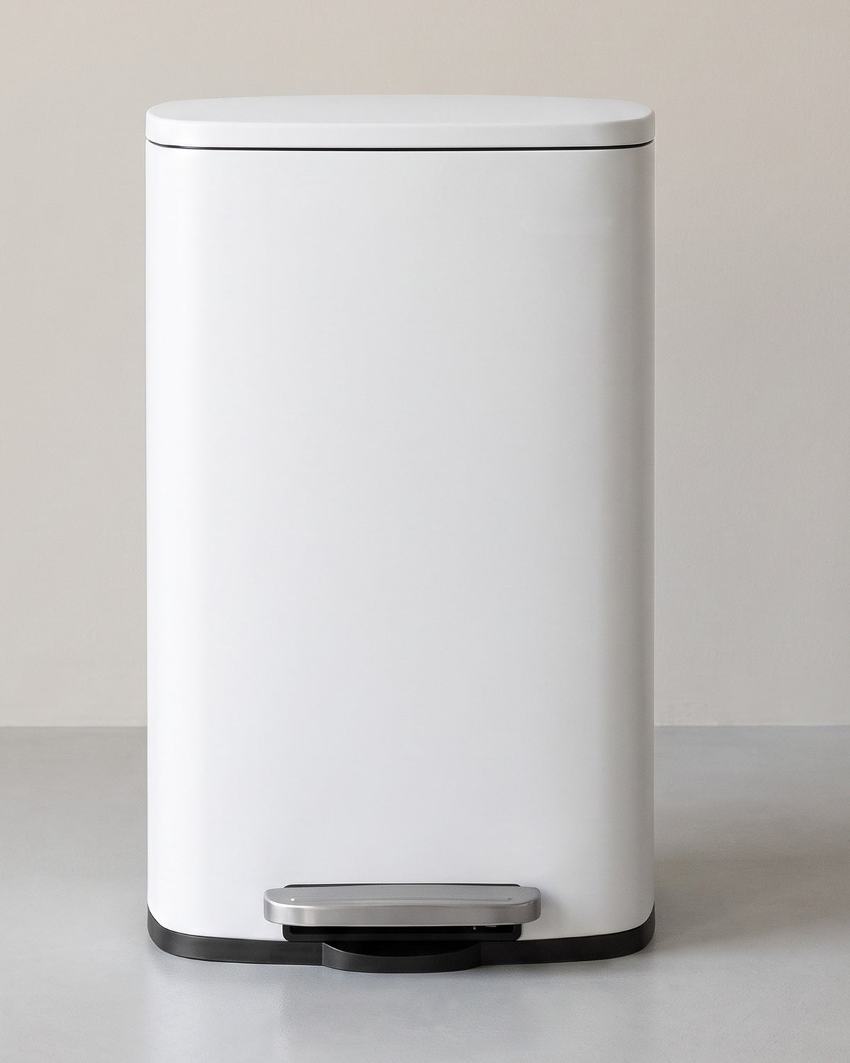 Pedaalemmer 50 Liter – Stalen Prullenbak met Softclose-deksel – Uitneembare Binnenemmer – Wit
