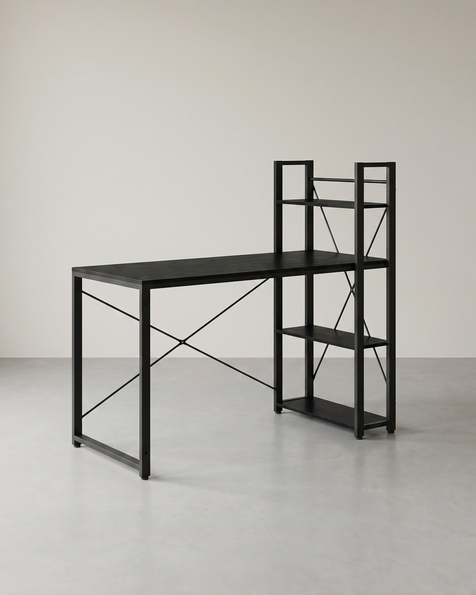 Bureau Industrieel 120 cm – Met 3 Legplanken – Links of Rechts Monteerbaar – Tot 50 kg