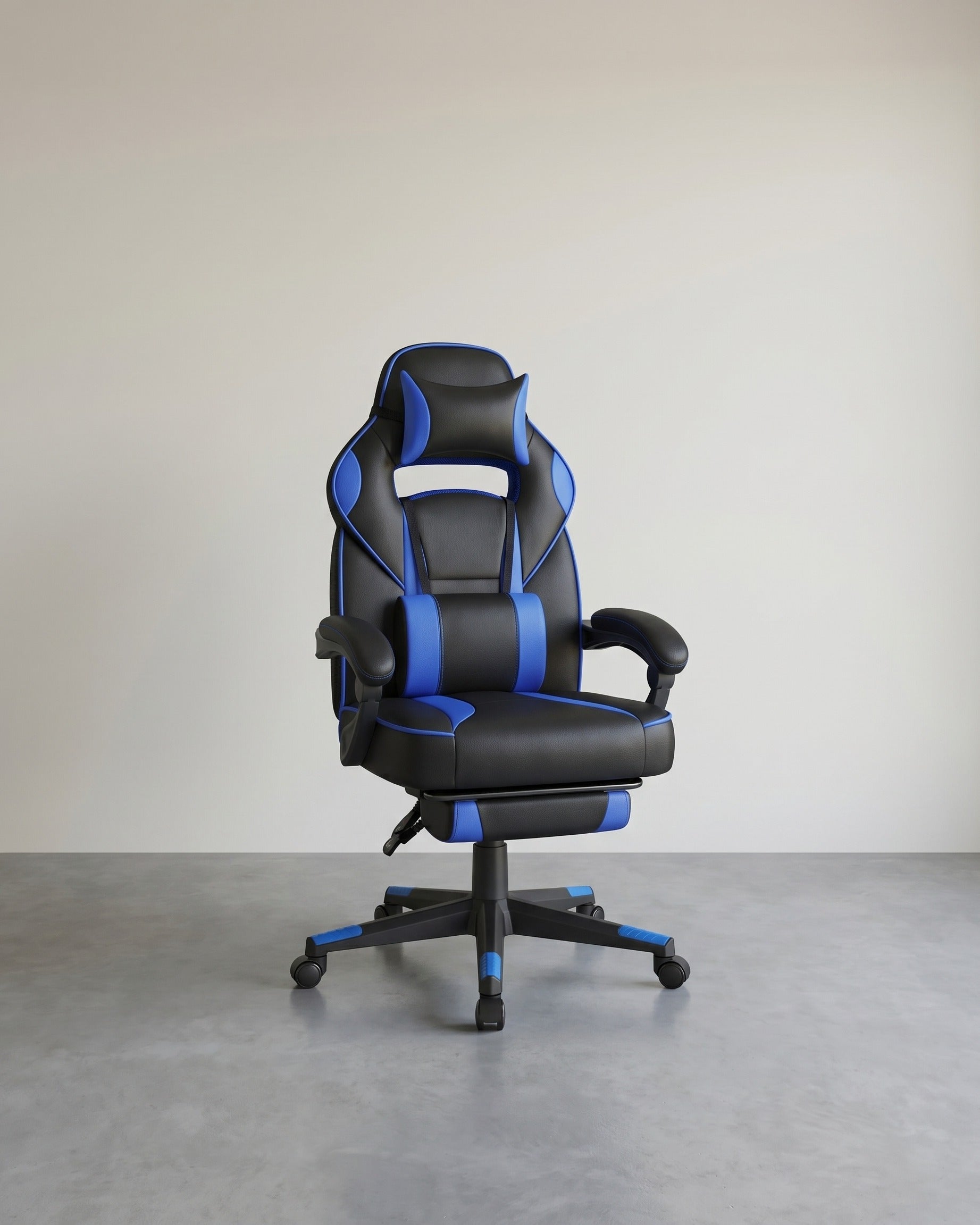 Gamestoel Ergonomisch – Met Hoofdkussen en Voetensteun – Verstelbaar