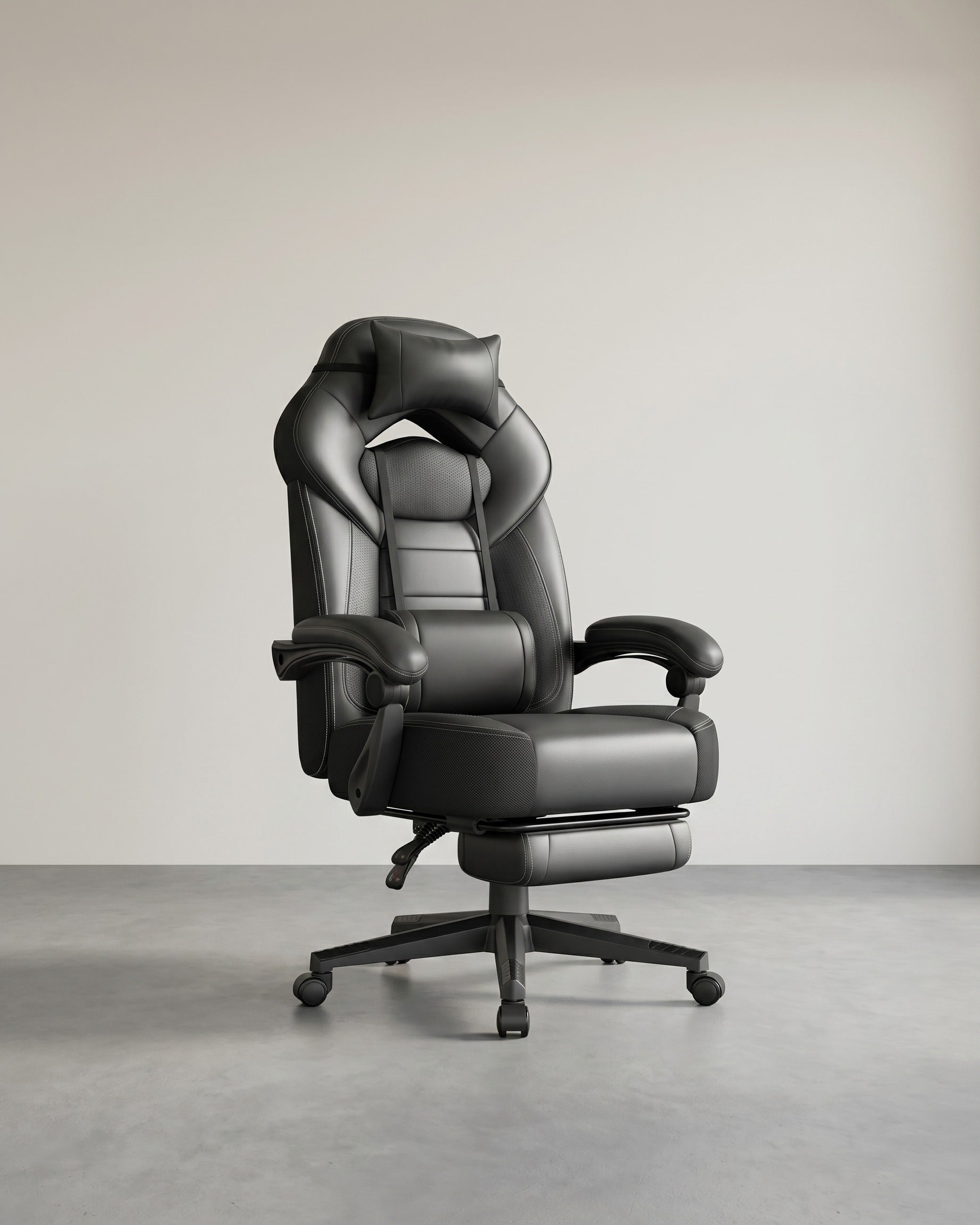 Gamestoel met Voetsteun – Ergonomisch – Kantelbaar – Extra Dik Zitvlak – In Hoogte Verstelbaar