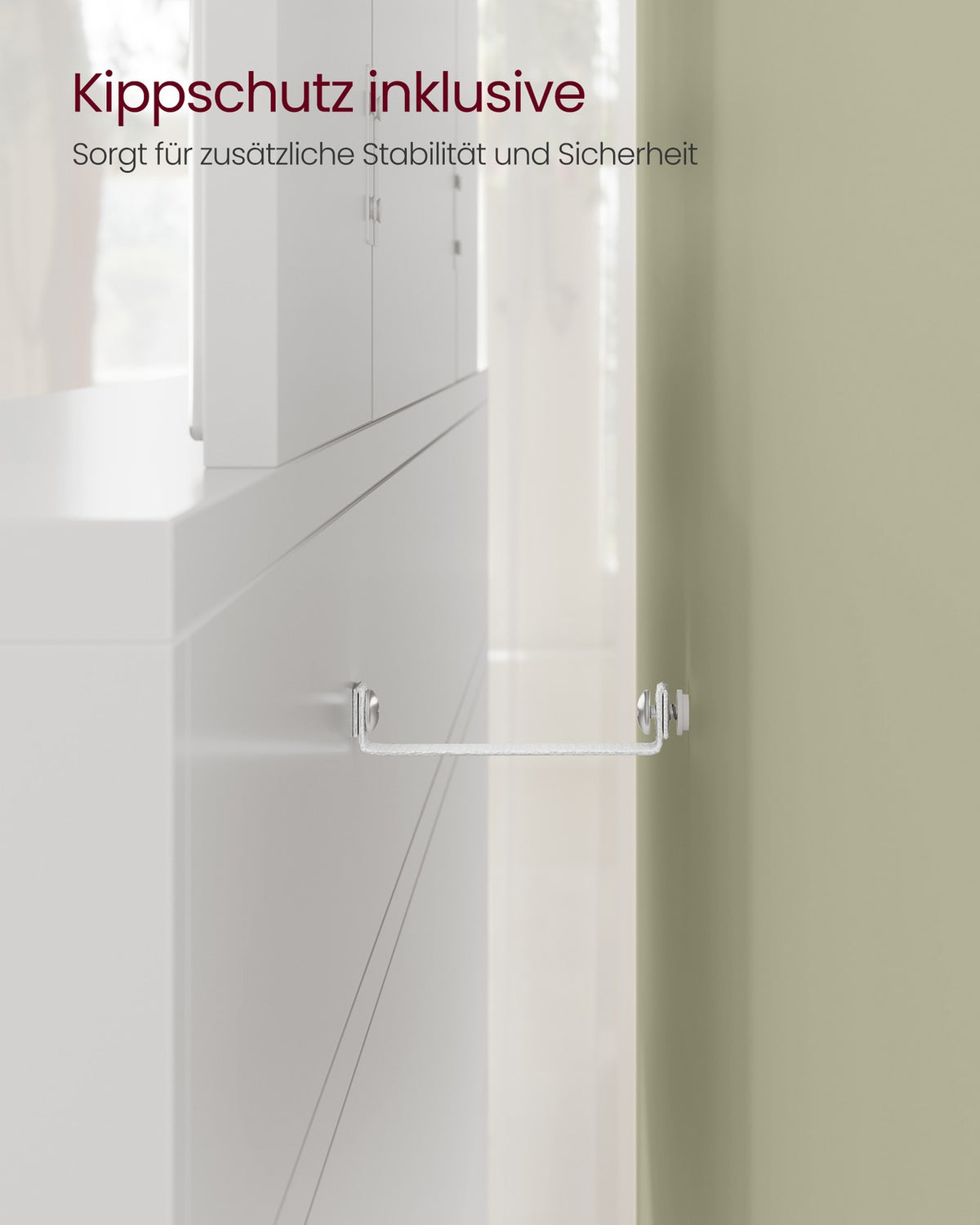 Kaptafel met Driedelige Klapspiegel – 2 Lades & 3 Open Vakken – Wit – 100 x 40 x 142 cm