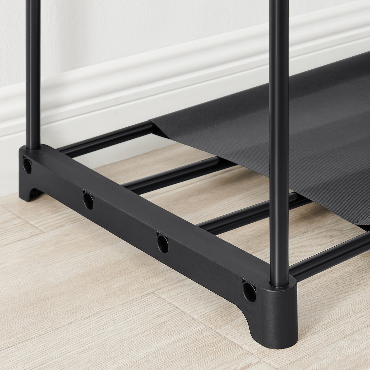 Open Kledingkast – 3 Kledingstangen & Planken – Metaal – Zonder Gereedschap – 138 x 43 x 182 cm