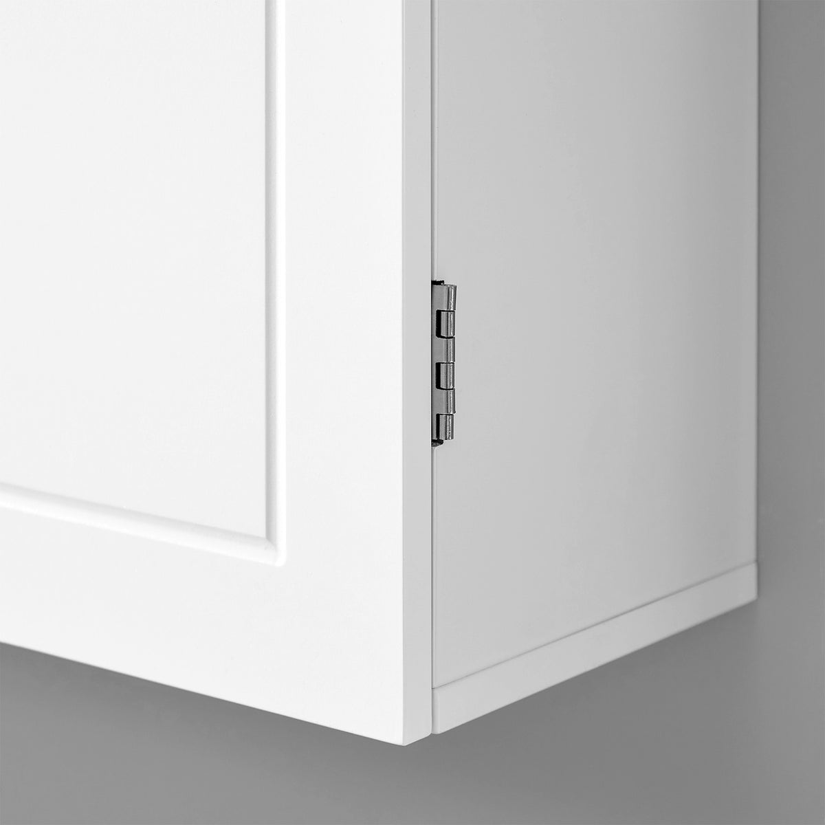 Hangkast voor de Badkamer met 2 Deuren – 2 Verstelbare Planken – Magneetsluiting – 60 x 18 x 60 cm