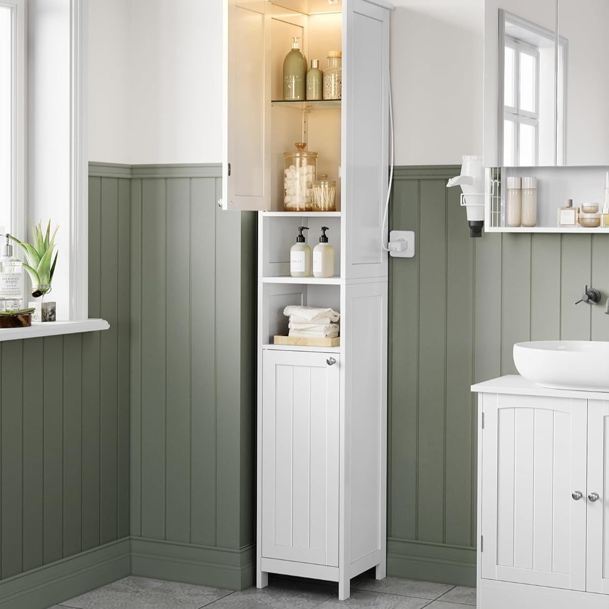 Badkamerkast 58x16x48 cm met 2 lades wit Badkamerkast 58x16x48 cm met 2 lades wit