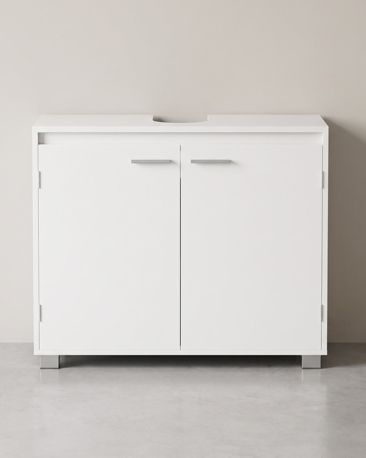 Badkamerkast voor Wastafel – Wastafelmeubel zonder Voetstuk – Wit – 60 of 80 cm