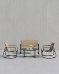 Tuinset Met 2 Schommelstoelen En Tafel - Voor Balkon Tuin Of Terras