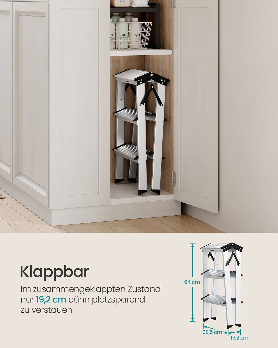 Aluminium Huishoudtrap – Dubbelzijdig & Inklapbaar – Antislip Treden – Tot 150 kg – 2, 3 of 4 Treden