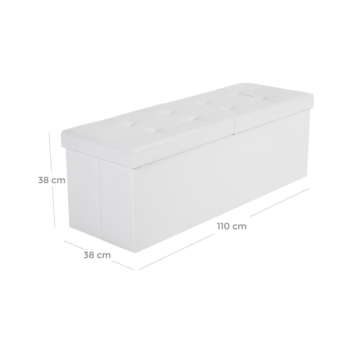 Opvouwbare Opbergbank 131 Liter - Hocker - Kunstleer