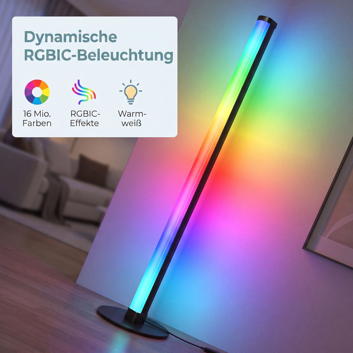 LED Vloerlamp Dimbaar - Indirect Sfeerlicht 1200 Lumen - Minimalistisch Design
