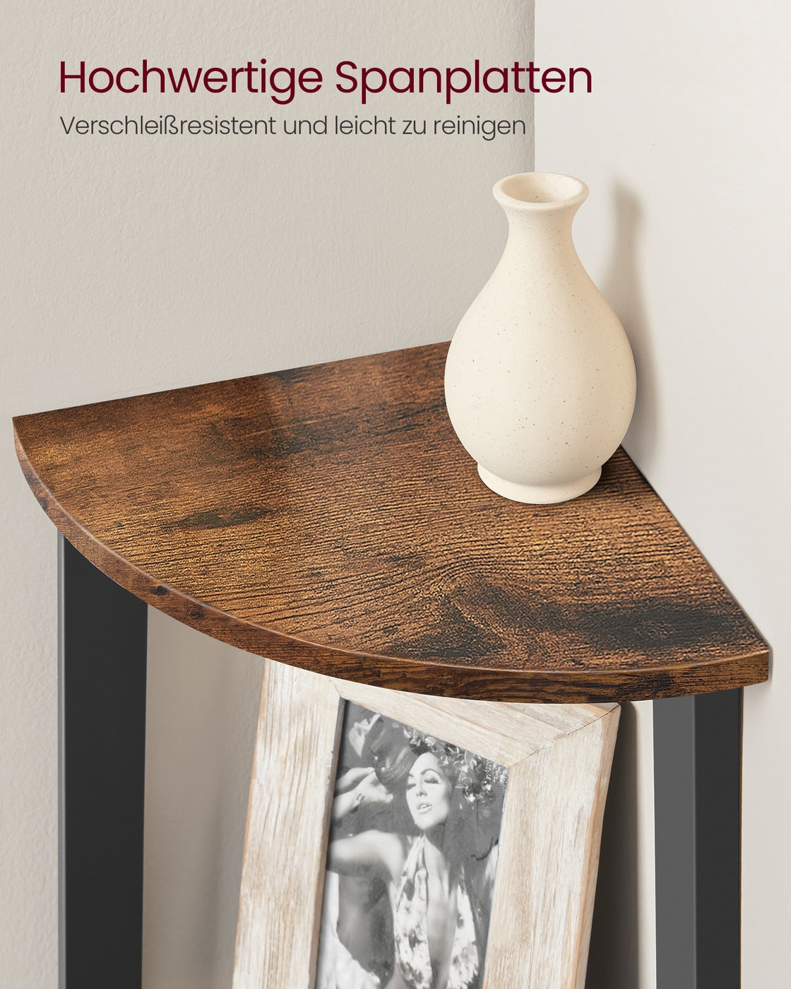 Hoekrek met 5 Planken – Staand Hoekregaal – Industriële Stijl – Vintage Bruin/Zwart – 159 cm Hoog