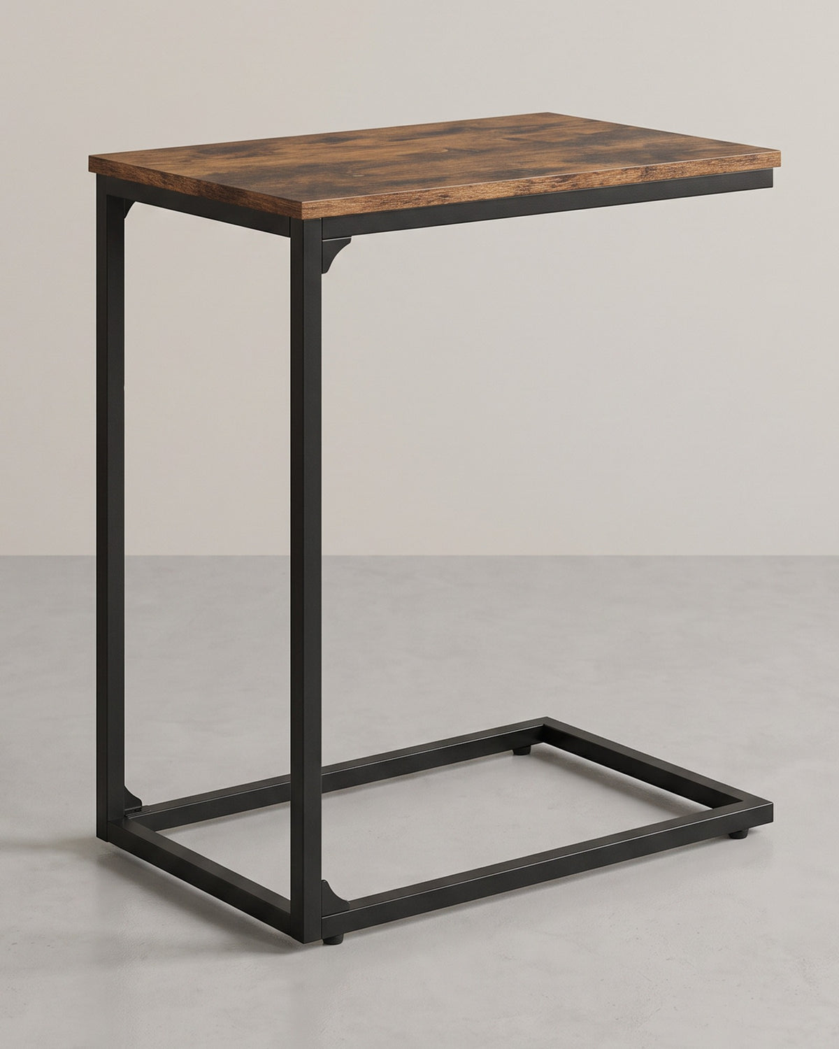 C-vormige Bijzettafel – Laptoptafel voor Bank en Bed – Industrieel Design – 55 x 35 x 66 cm