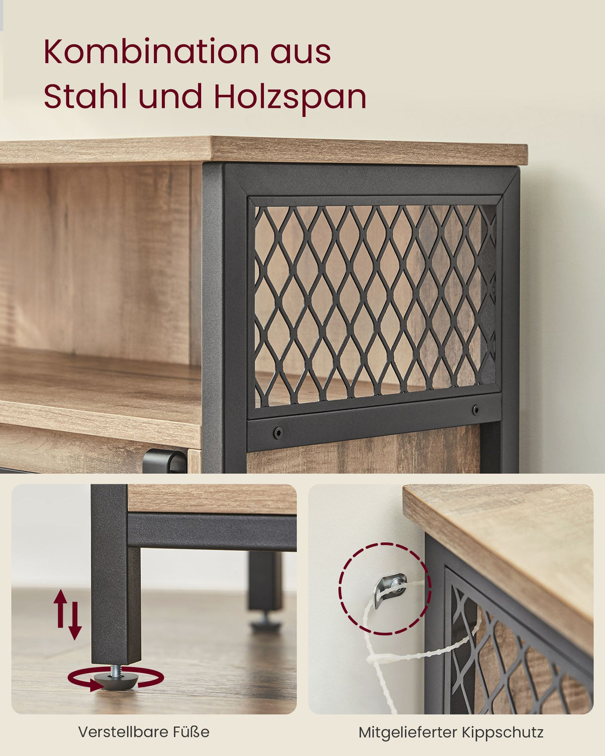 Keukenkast met Schuifdeur – Landelijke Stijl – Open Vak en Binnenplank – 70 x 30 x 80 cm