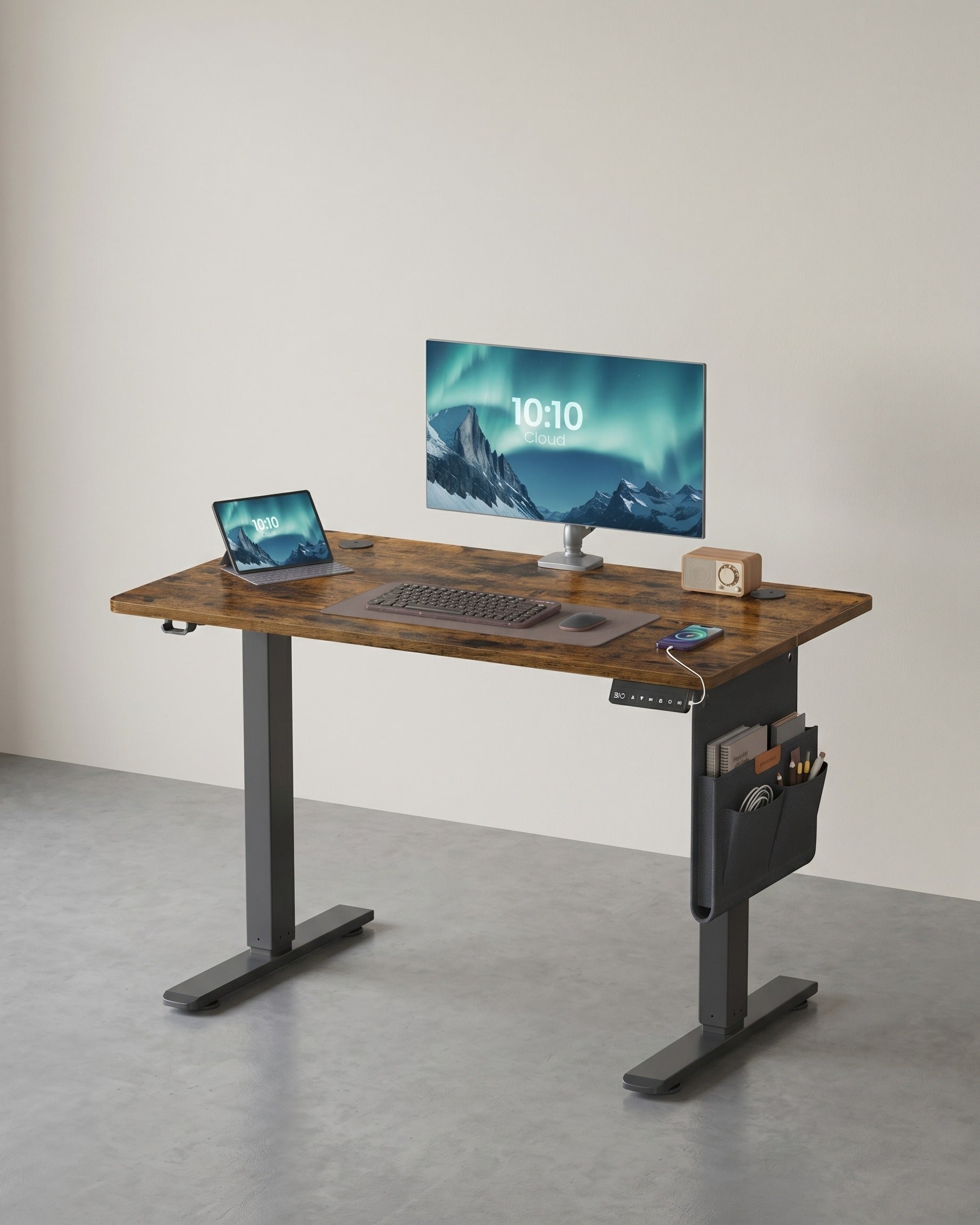 Zit Sta Bureau Elektrisch 100 x 60 cm – In Hoogte Verstelbaar – 4 Geheugenstanden