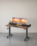 Zit Sta Bureau Elektrisch met LED – Gamebureau – Stopcontact & USB