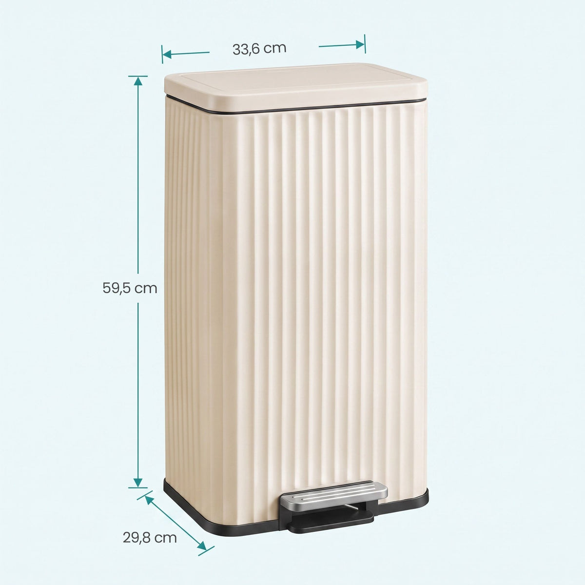 Vuilnisemmer Keuken – 50 Liter – Pedaalemmer Met Softclose Deksel – Stalen Binnenemmer – Inclusief 15 Vuilniszakken