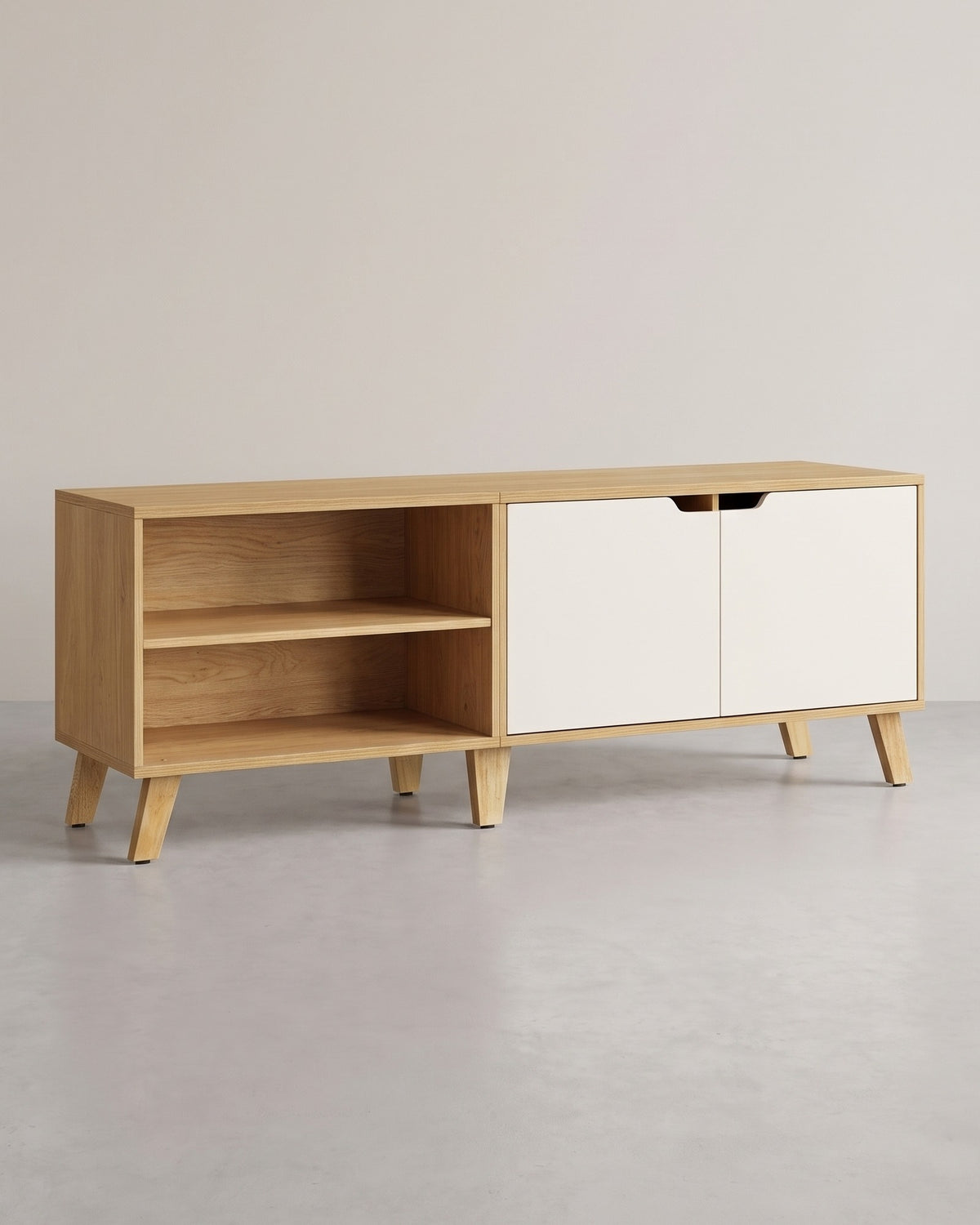 TV-Meubel – 1 of 2 Deuren – 120 of 140 cm Breed – Scandinavisch – met Open Vak