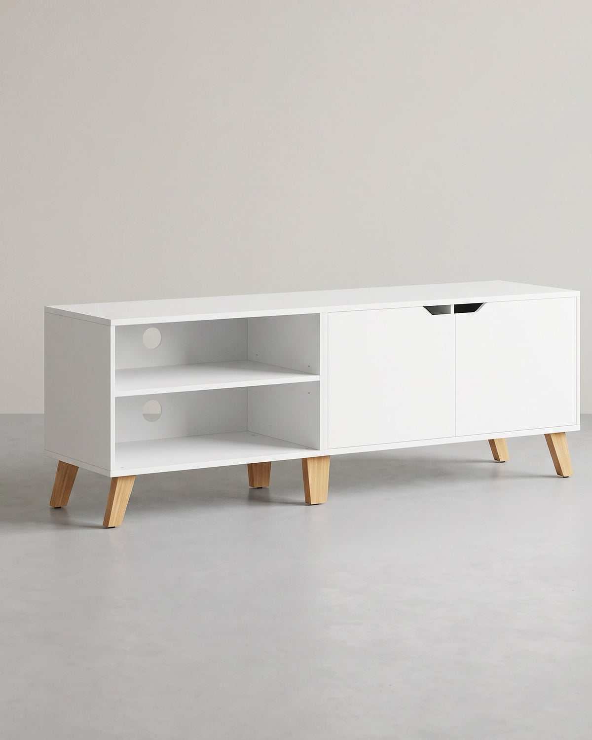 TV-Meubel – 1 of 2 Deuren – 120 of 140 cm Breed – Scandinavisch – met Open Vak