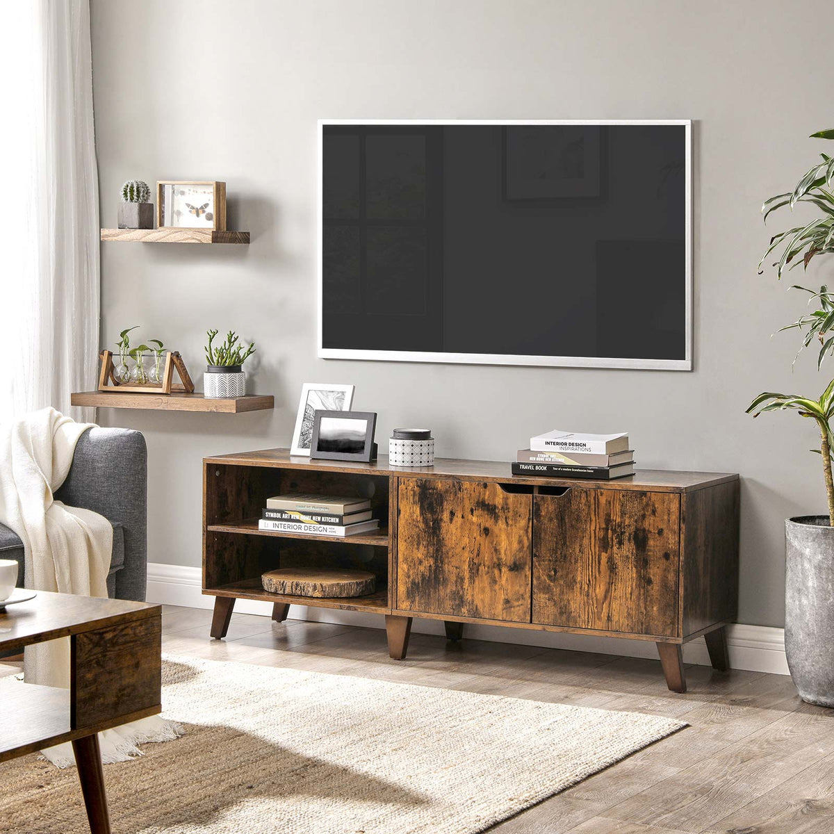 TV-Meubel – 1 of 2 Deuren – 120 of 140 cm Breed – Scandinavisch – met Open Vak