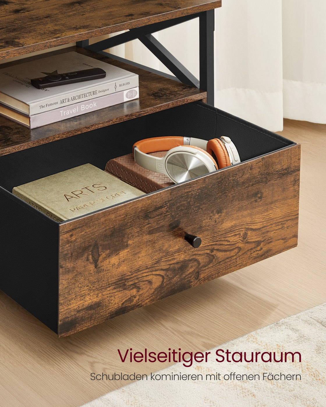 TV Meubel - Industrieel met X-Frame - Open Vakken en Lades - 120, 147 of 178 cm Breed
