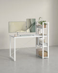 Bureau met Boekenplank 120 cm – Industrieel – Plank Links of Rechts – Computerbureau tot 100 kg voor Thuiskantoor