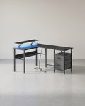 Hoekbureau L-Vormig – Gamebureau – LED-Verlichting – USB & Stopcontacten